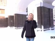 Debt4k. Busty blonde Darina sits on face and dick of loan agent for all deb 2/16