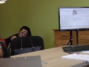 LOAN4K. Long-haired brunette Inga Devil comes to a small loan company 15/16