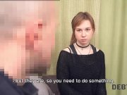 Debt4k. Lovely redhead Alice Klay should suck and ride dick of loan collect 6/16