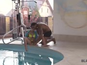 BLACK4K. Brunette Lady Madelina Dee gets closer to her black muscled coach 4/16