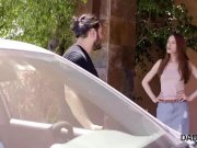 DADDY4K. Sweet ginger isnt against sex with father of her boyfriend 1/16