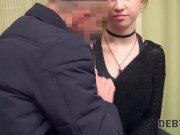 Debt4k. Alice Klay gets fucked by stranger because she took out a loan for 10/16