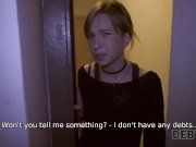 Debt4k. Alice Klay gets fucked by stranger because she took out a loan for 4/16