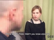 Debt4k. Alice Klay gets fucked by stranger because she took out a loan for 6/16