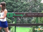 Babe Enjoys Pissing In Public 15/16