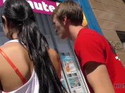 HUNT4K. Lovely brunette Madelina Dee asks BF if she can suck cock for ticke 1/16