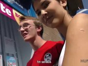 HUNT4K. Lovely brunette Madelina Dee asks BF if she can suck cock for ticke 3/16