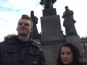 HUNT4K. Hunter finds greedy whore Jocelyne Z on Vaclavs square in Prague 3/16