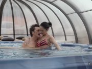 OLD4K. Cheerful old gentleman and tall slender model Angie Moon 5/16