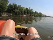 HUNT4K. Outdoor sex for cash makes happy hunter, girl, and her man 6/16