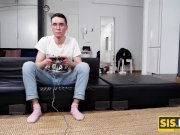 SIS PORN. Science geek stops playing a video game to fuck stepsister 3/16