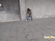 Public Pissing Leaves A Puddle! 3/16