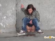 Public Pissing Leaves A Puddle! 7/16