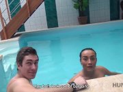 HUNT4K. Brunette lassie is ready to satisfy owner of small spa center 1/16