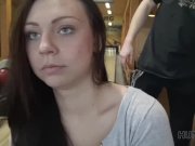 HUNT4K. Reicher Kerl trifft armes Paar beim Bowling und fickt Mädchen hart 3/16