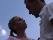 HUNT4K. Amazing blonde dollface gives mouth, pussy, and asshole 3/16