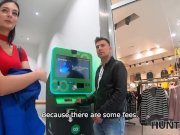 HUNT4K. Hottie in red dress has no cash but man is ready to help 1/16