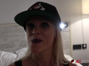 Tattooed German MILF Sophie Logan sucks a big dick 2/16