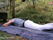 MyDirtyHobby - Young blonde amateur fucks an older man outdoors 1/16