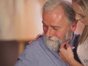 OLD4K. Young college girl comes to old teachers house for sex 2/16