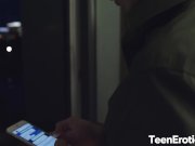 Young Anal Delights with Raven Haired Pale Teen Black Angel 1/16