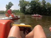 HUNT4K. Brutal man sells his GFs vagina to rich man in the park 2/16