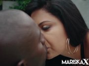 MARISKAX Mariska gets stuffed by black dick outside 10/16