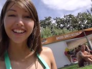 HUNT4K. BF allows babe to satisfy stranger for money in the bushes 2/16