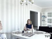 TUTOR4K. Guy makes body of professor in stockings shake in carnal pleasure 4/16