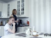 TUTOR4K. Guy makes body of professor in stockings shake in carnal pleasure 5/16