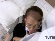 TUTOR4K. Guy was liked by teacher and fucked her right in front of stepson 5/16