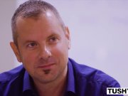 TUSHY Gorgeous brunettes seduce professor in anal threesome 2/16