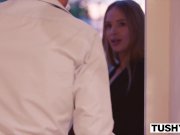 TUSHY Gorgeous brunettes seduce professor in anal threesome 5/16