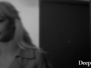 Deeper. Twinlike Blondes Riley & Elsa have intense threesome 3/16