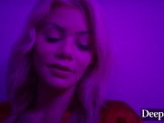 Deeper. Twinlike Blondes Riley & Elsa have intense threesome 4/16