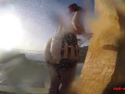 Sexy mature Red XXX masturbates outside by the pool 13/16