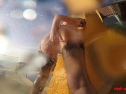 Sexy mature Red XXX masturbates outside by the pool 6/16