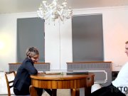 TUTOR4K. Teacher in stockings is penetrated very fast by student at home 3/16