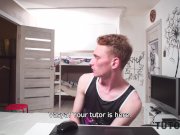 TUTOR4K. Pussy wants to be fondled so tutor spreads legs in front of studen 2/16