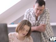 VIP4K. Amazing sex with teen chick helps old guy feel younger again 1/16