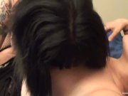 Busty brunette has her first lesbian experience 4/16