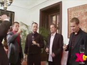 Rich Guys Got Their Cocks Sucked On This Gangbang 4/16