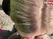 MyDirtyHobby - Cute blonde babe has her first outdoor fuck 3/16