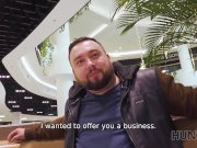 HUNT4K. Hunter fucks gorgeous redhead in the public restroom 2/16