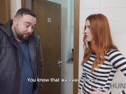 HUNT4K. Hunter fucks gorgeous redhead in the public restroom 7/16