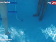 MyDirtyHobby - Busty teen gangbanged by old guys at the pool 13/16