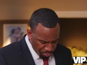 VIP4K. Black stepdads big penis is better for the girl than a vibrator 3/16