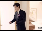 DADDY4K. Tiny blonde rides dick of grooms handsome dad before wedding 16/16