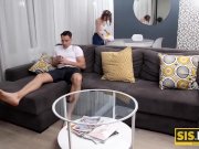 Young man obedient stepsister as cleaner and sex doll 1/16