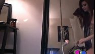 Janets closet tranny - Young teen with a closet full of dildos